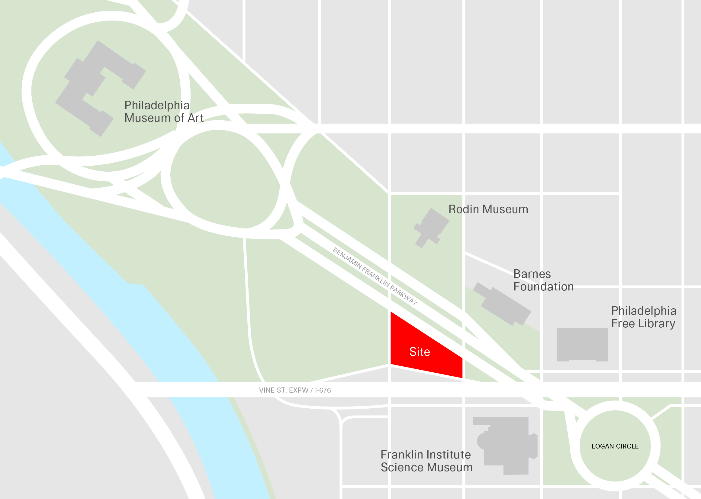 Map showing future site of Calder PHL